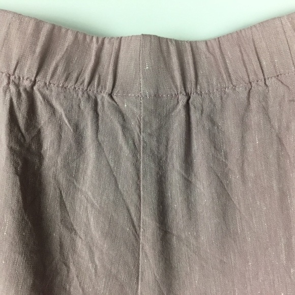 J.Jill Linen Stretch Button Hem Ankle Pants Rosebud Pink - Picture 7 of 12